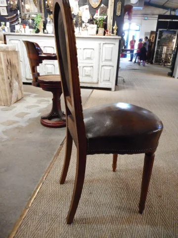 serie de 8 chaises cuir