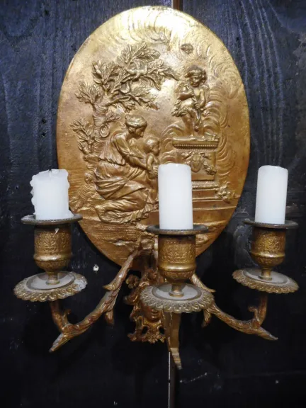 PAIR OF FRENCH WALL LIGHTS