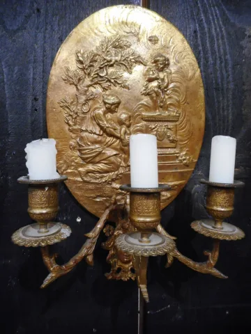 Paire d'applique du XIX siècle en bronze