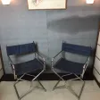 Paire fauteuils chromé
