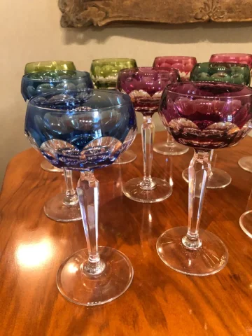 verres cristal couleur
