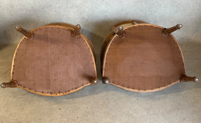 Pair of cabriolet armchairs