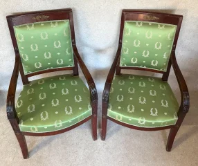 Pair of Restauration armchairs
