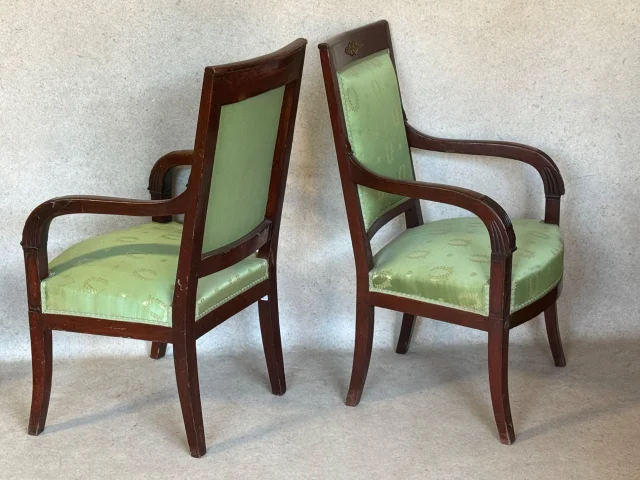 Pair of Restoration armchairs