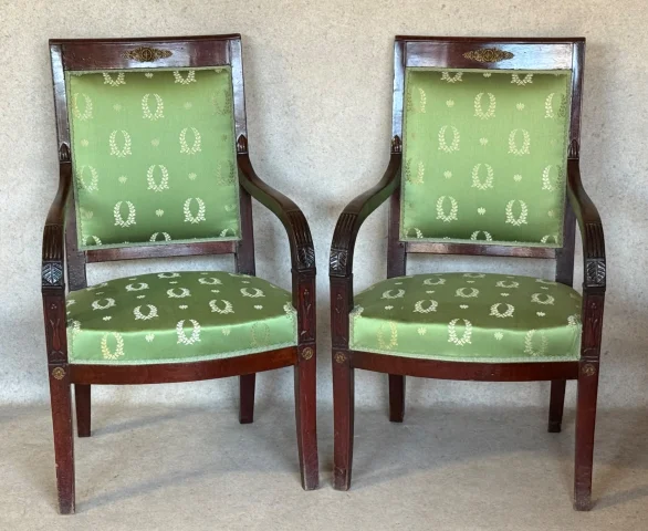 Pair of Restoration armchairs