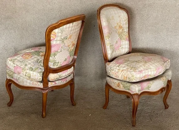 Pair of low armchairs