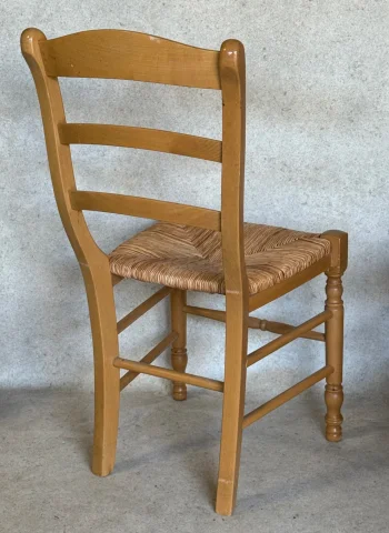 4 sillas con asiento de paja
