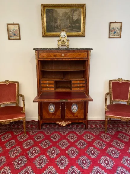 Secretaire d'Epoque Louis XVI En Marqueterie Vers 1780