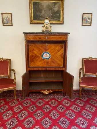 Secretaire d'Epoque Louis XVI En Marqueterie Vers 1780