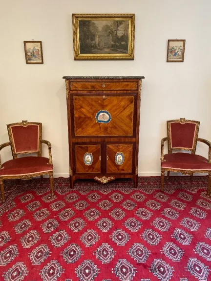 Secretaire d'Epoque Louis XVI En Marqueterie Vers 1780