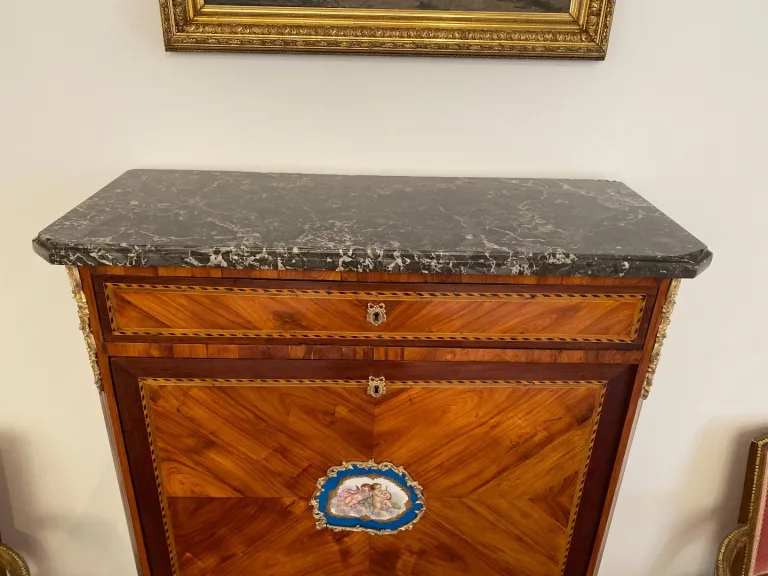Secretaire d'Epoque Louis XVI En Marqueterie Vers 1780
