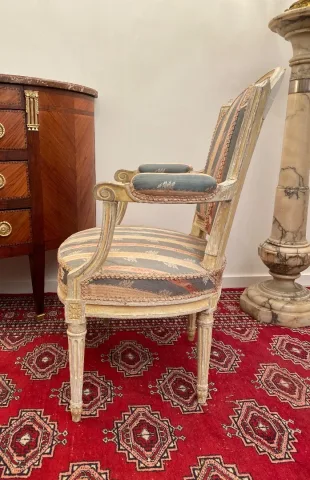 Fauteuil d'Epoque Louis XVI Estampille Delaunay XVIIIeme