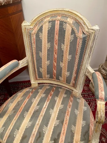 Fauteuil d'Epoque Louis XVI Estampille Delaunay XVIIIeme