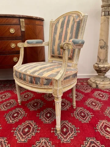 Fauteuil d'Epoque Louis XVI Estampille Delaunay XVIIIeme