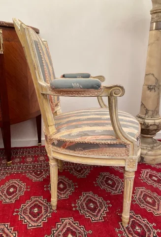 Fauteuil d'Epoque Louis XVI Estampille Delaunay XVIIIeme