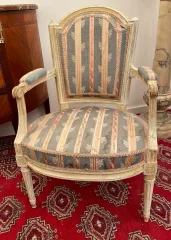 Fauteuil d'Epoque Louis XVI Estampille Delaunay XVIIIeme