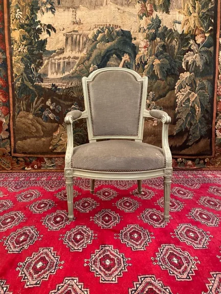 Fauteuil d'Epoque Louis XVI Estampille Nicolas Denis Delaisement XVIIIeme