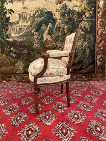 Fauteuil Cabriolet d'Epoque Louis XVI XVIIIeme Siecle