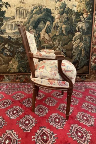 Fauteuil Cabriolet d'Epoque Louis XVI XVIIIeme Siecle