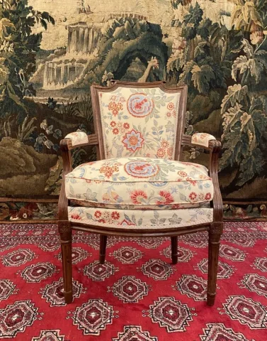 Fauteuil Cabriolet d'Epoque Louis XVI XVIIIeme Siecle