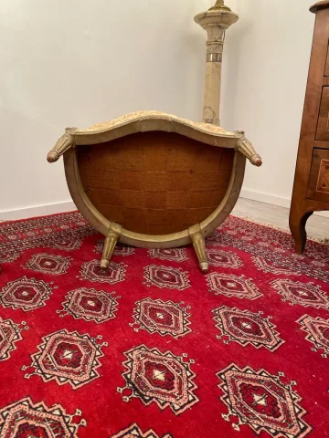 Bergere En Bois Laque De Style Louis XVI Epoque XIXeme