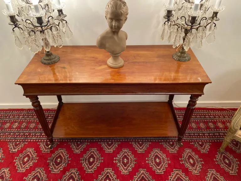 Console En Acajou d'Epoque Restauration Epoque Milieu Du XIXeme