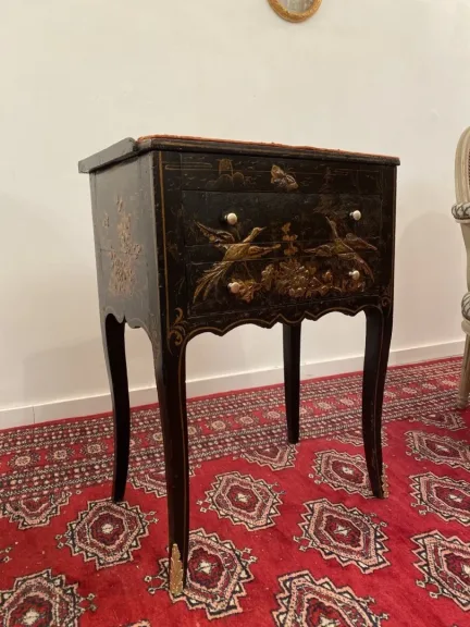 Rare Table Chiffonnière En Laque Epoque Louis XV Vers 1730