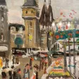 Lucien Genin (1894 - 1953), Paris Gouache Sur Papier Signée