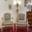 Paire de Fauteuils Cabriolets d'Epoque Louis XVI Vers 1770