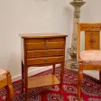 Table Chiffonniere En Marqueterie Travail Du Dauphine d'Epoque Louis XV
