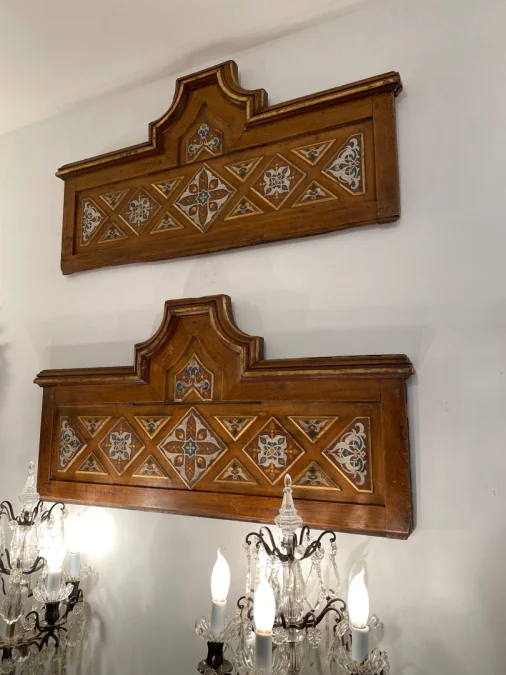 Paire De Dessus De Portes Travail Ottoman Epoque Fin XVIIIeme