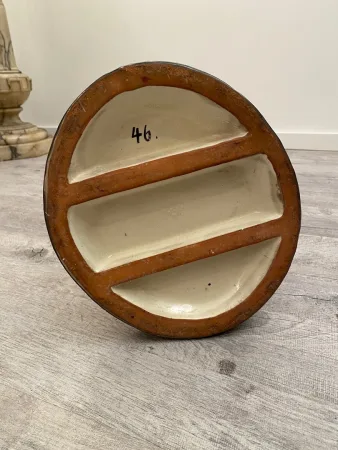 Grande Statue Céramique Emaillée Polychrome Epoque Début XXème