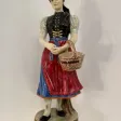Grande Statue Céramique Emaillée Polychrome Epoque Début XXème