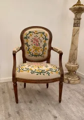 Nadal Laine, Fauteuil Cabriolet d'Epoque Louis XV Vers 1750
