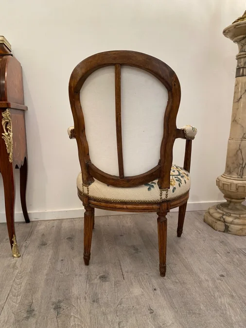 Nadal Laine, Fauteuil Cabriolet d'Epoque Louis XV Vers 1750