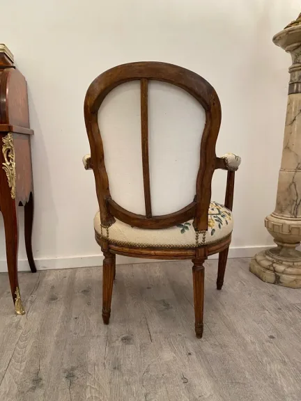 Nadal Laine, Fauteuil Cabriolet d'Epoque Louis XV Vers 1750