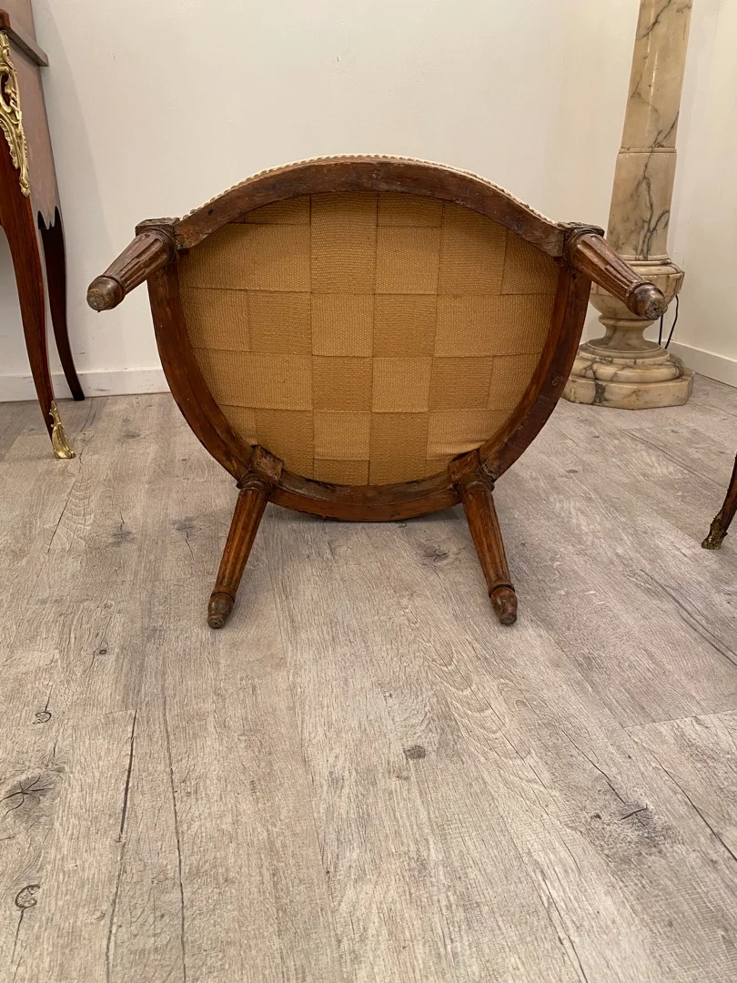 Nadal Laine, Fauteuil Cabriolet d'Epoque Louis XV Vers 1750