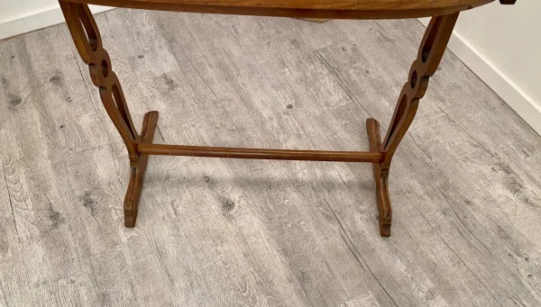 Leleu, Table Rognon En Acajou Estampillée XIXeme