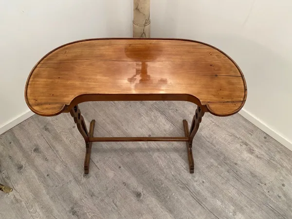 Leleu, Table Rognon En Acajou Estampillée XIXeme