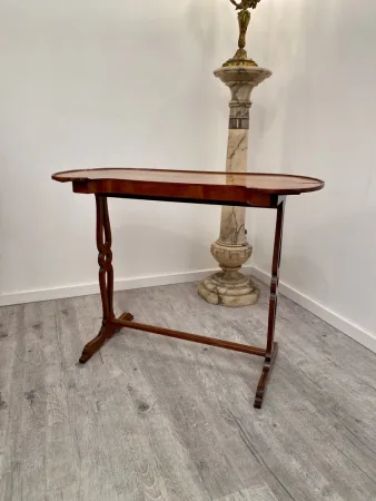 Leleu, Table Rognon En Acajou Estampillée XIXeme