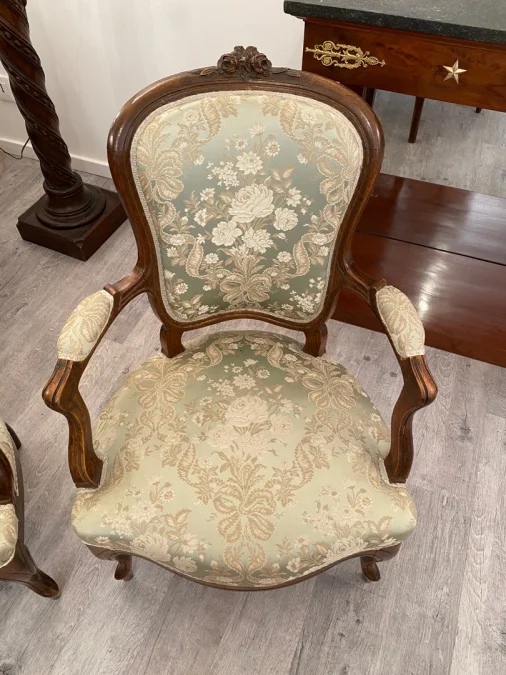 Paire De Fauteuils Cabriolet De Style Louis XV Epoque XIXeme
