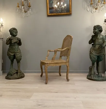 Charles Francois Normand, Large Fauteuil d'Epoque Régence Estampillé XVIIIème