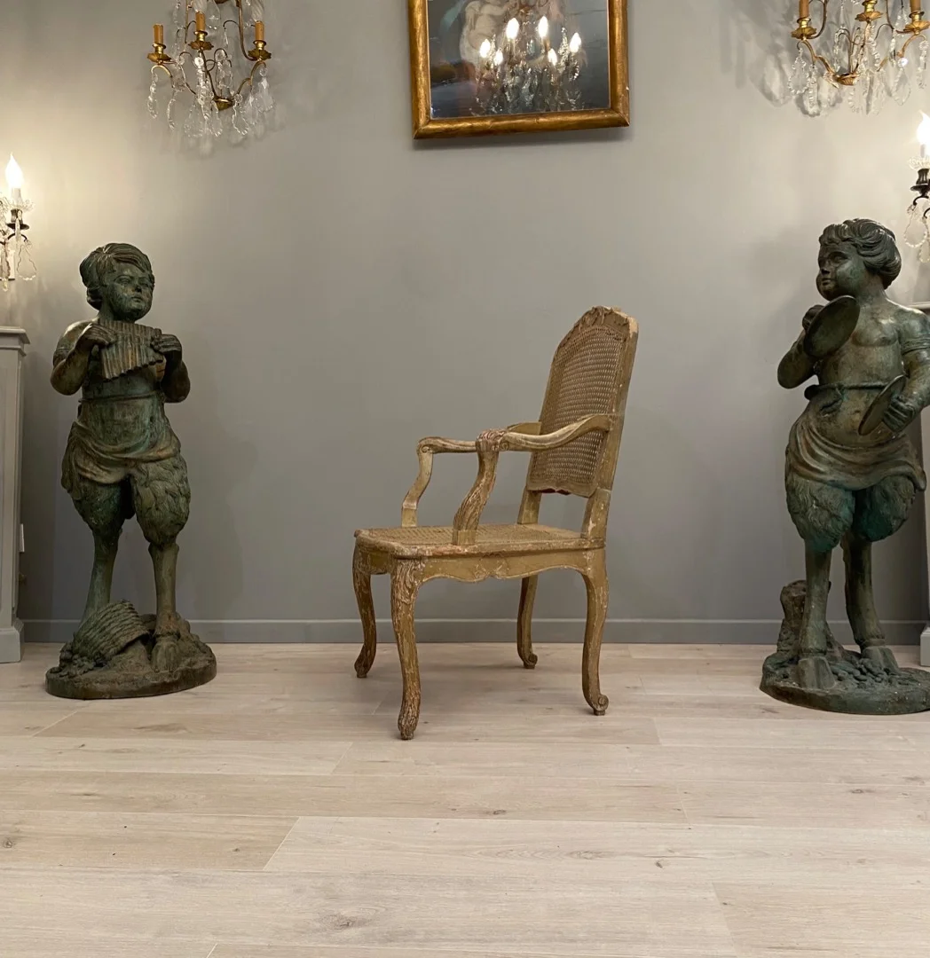 Charles Francois Normand, Large Fauteuil d'Epoque Régence Estampillé XVIIIème