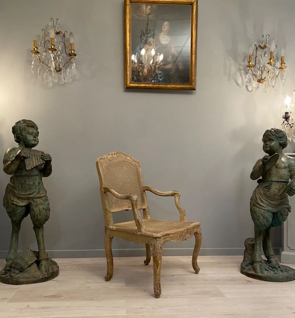 Charles Francois Normand, Large Fauteuil d'Epoque Régence Estampillé XVIIIème