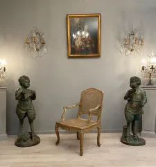 Charles Francois Normand, Large Fauteuil d'Epoque Régence Estampillé XVIIIème