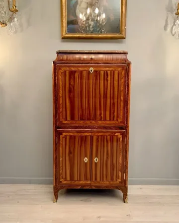 Pierre Garnier, Secretaire d'Epoque Louis XV Marqueterie Satiné Vers 1760