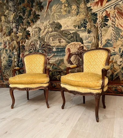 Suite De 2 Fauteuils De Style Louis XV Epoque XIXeme