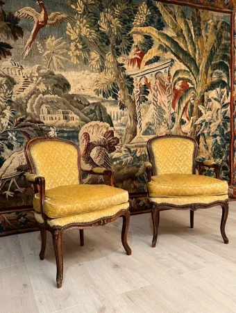 Suite De 2 Fauteuils De Style Louis XV Epoque XIXeme