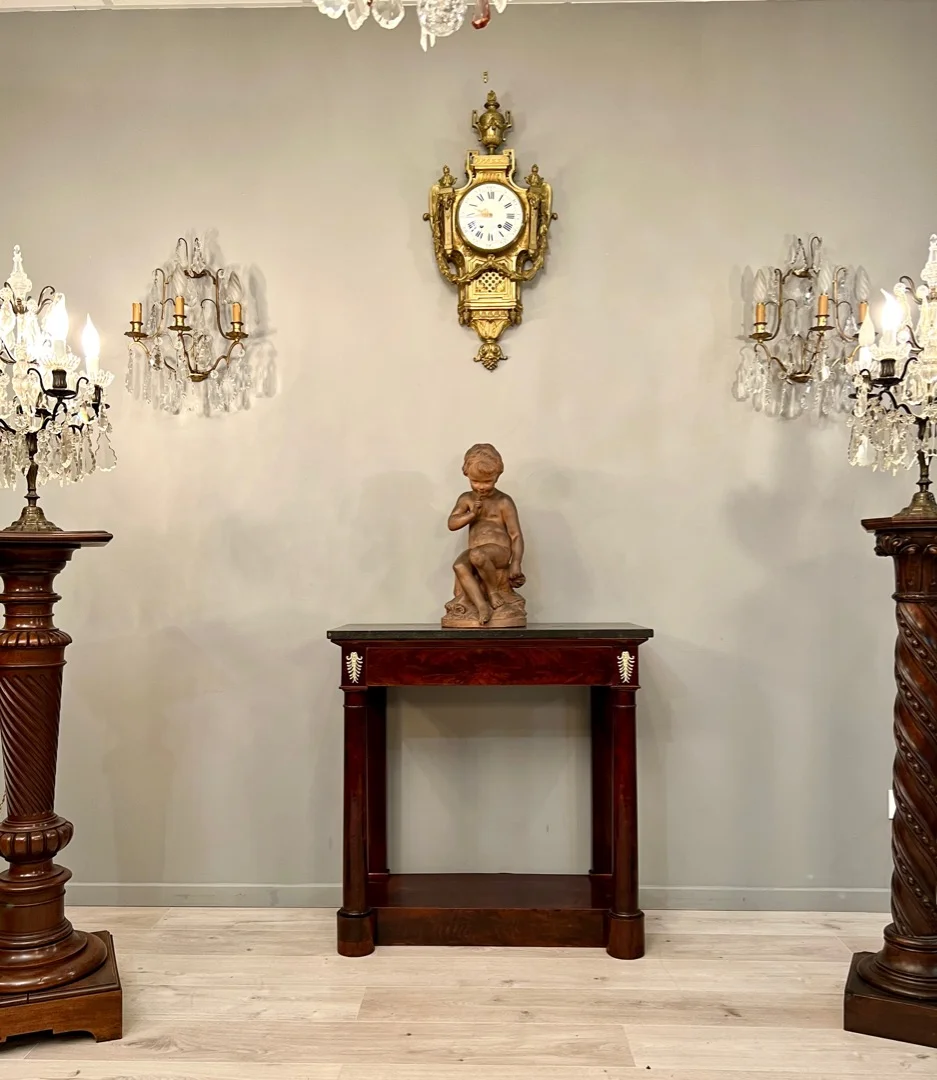 Console d'Epoque Empire En Acajou Debut XIXème