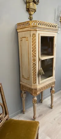Vitrine En Bois Laqué Et Doré d'Epoque Louis XVI Vers 1780